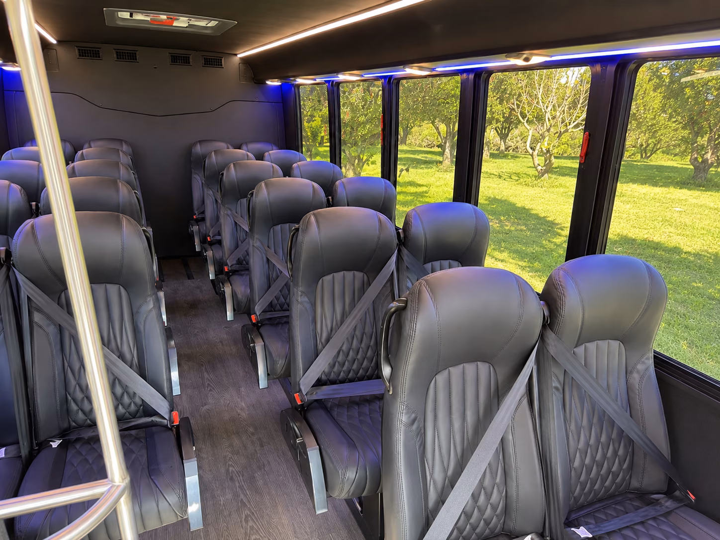 bloomington 18 passenger minibus interior