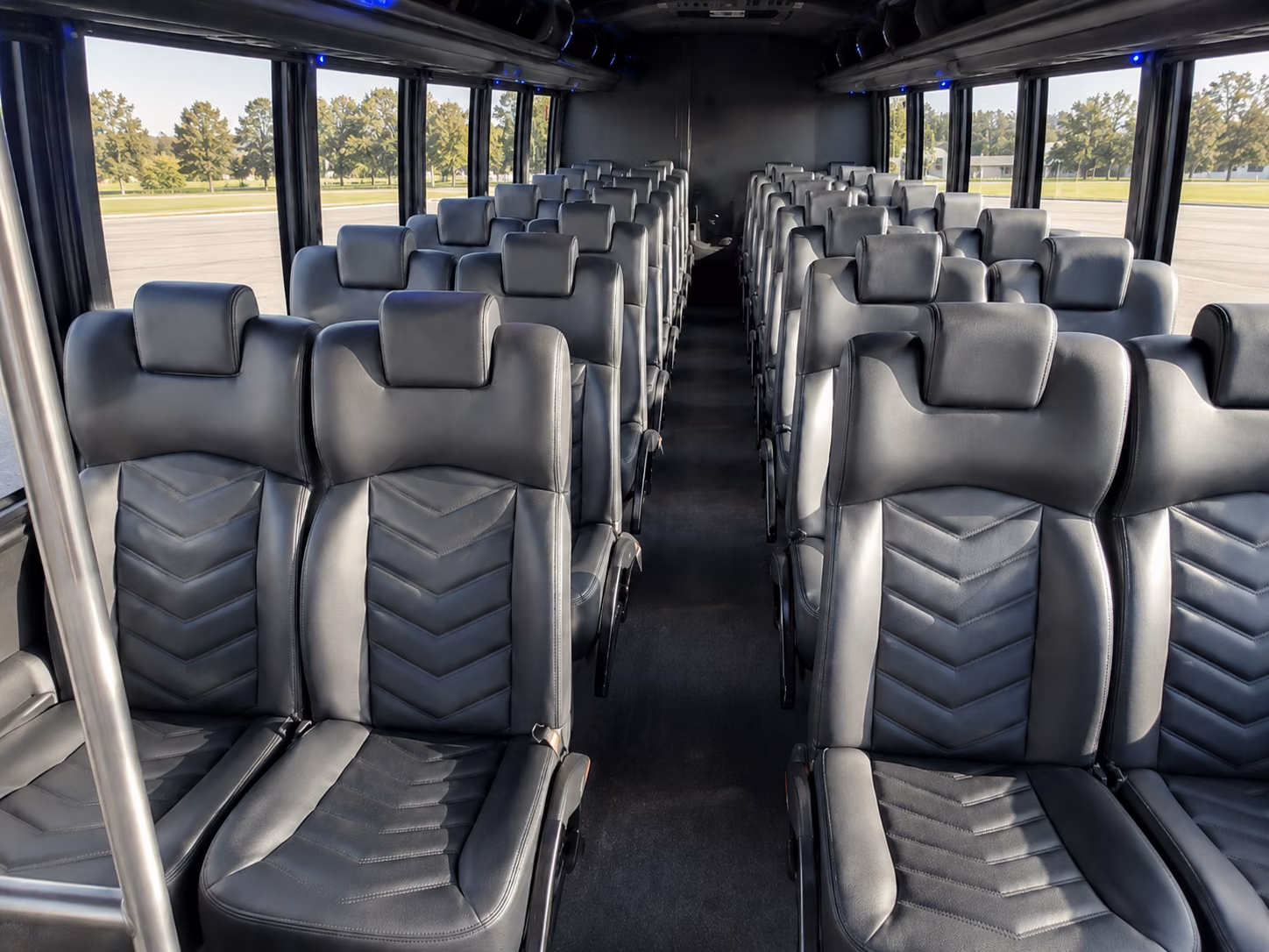 bloomington 20 passenger minibus inside
