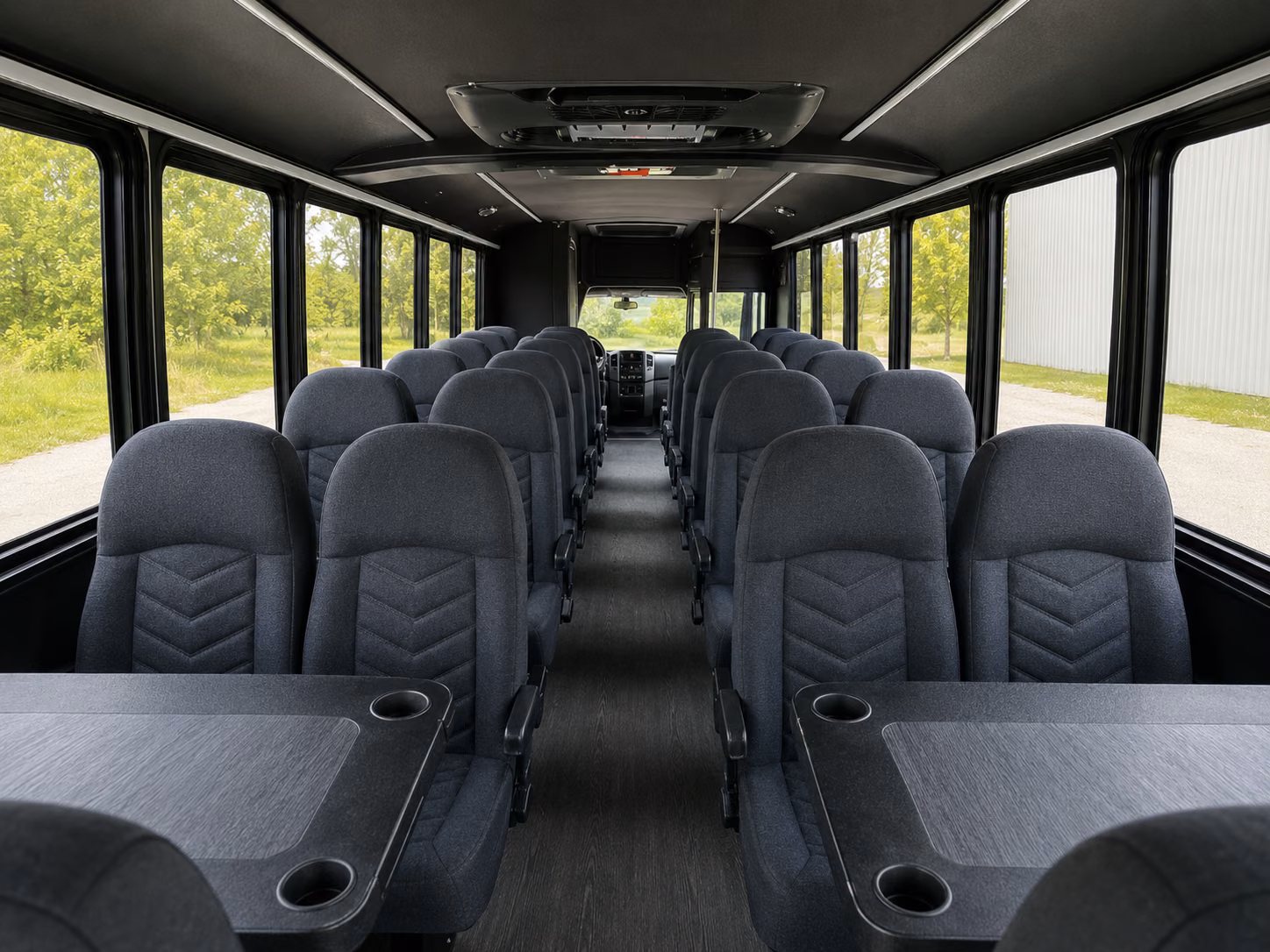bloomington 20 passenger minibus interior