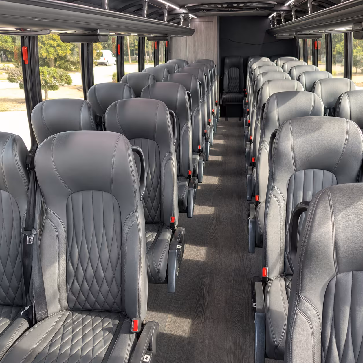 bloomington 25 passenger minibus inside