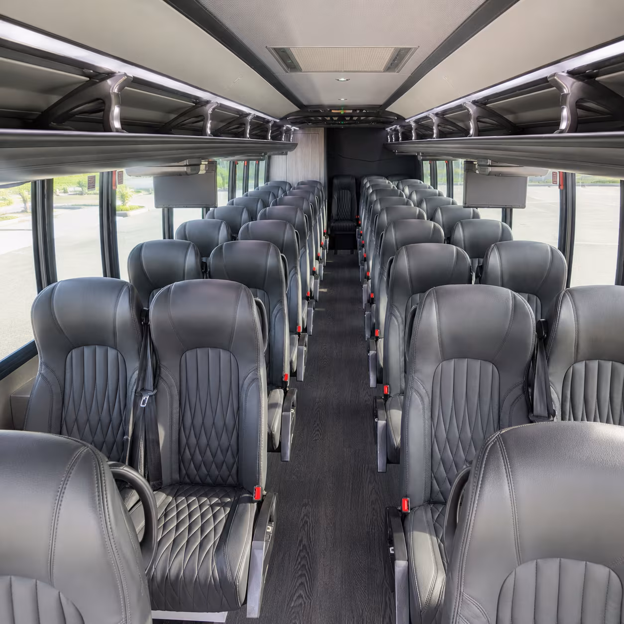 bloomington 28 passenger minibus inside