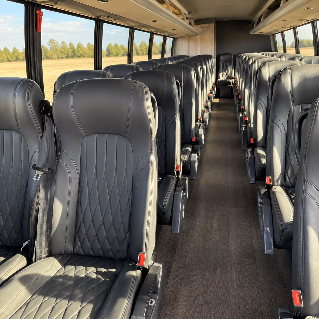 bloomington 30 passenger minibus interior