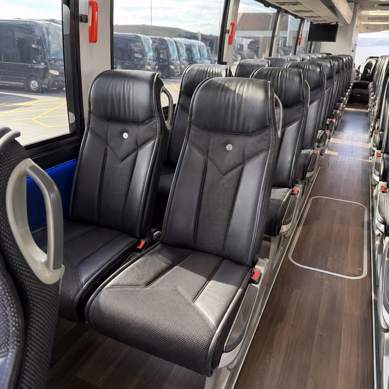 bloomington 40 passenger charter bus interior