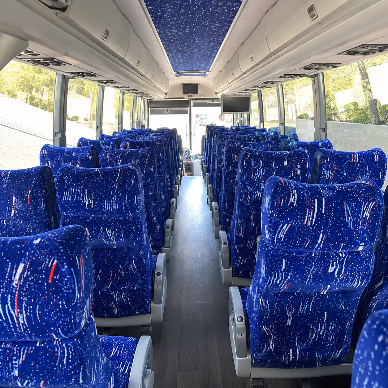 bloomington 50 passenger charter bus interior