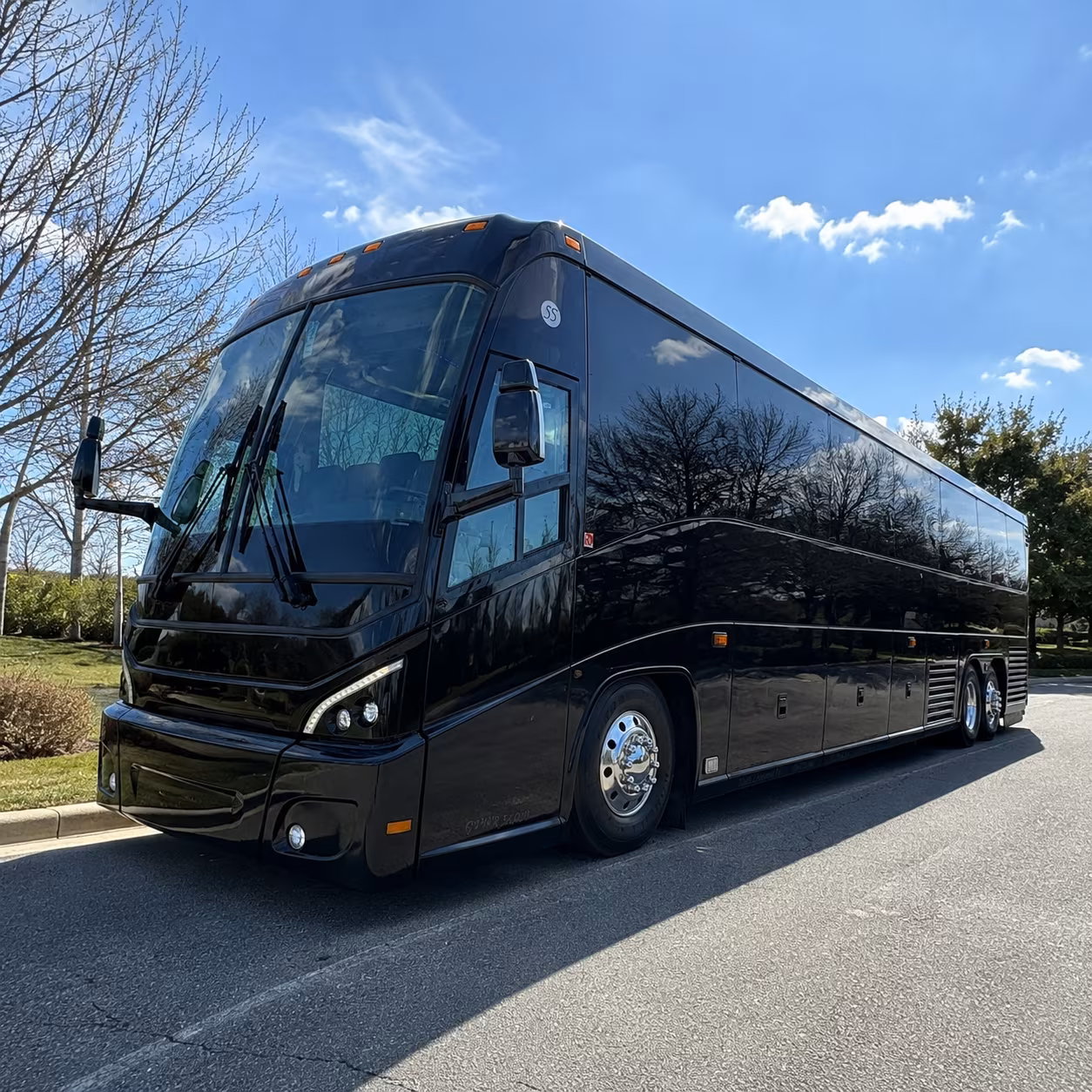 bloomington government military charter bus rental