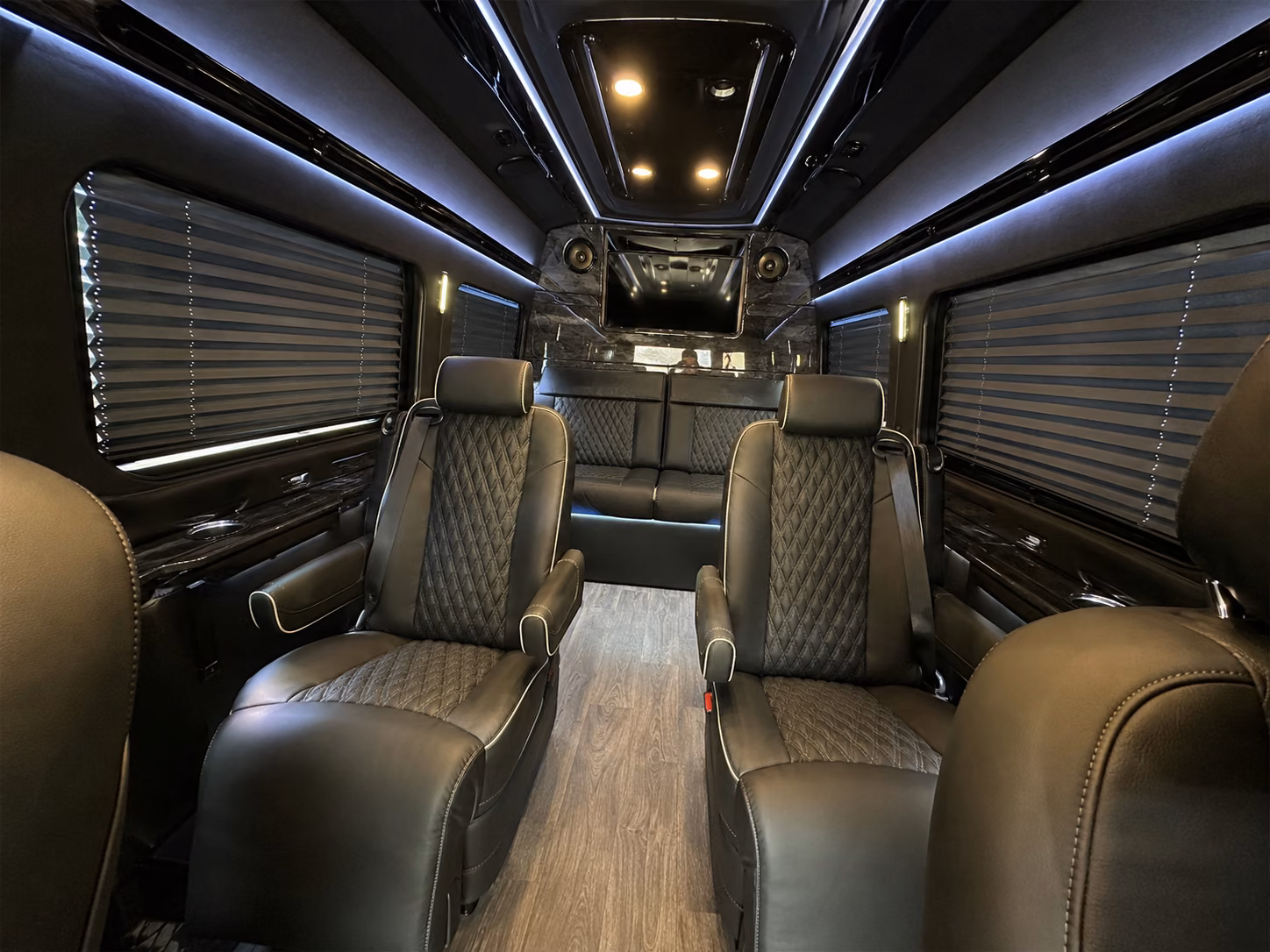 bloomington sprinter van with driver inside
